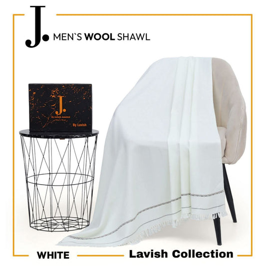 J. Luxury Wool Shawl - White