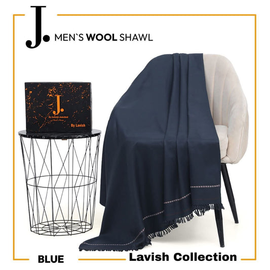 J. Luxury Wool Shawl - Blue