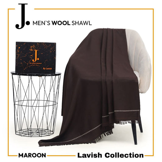 J. Luxury Wool Shawl - Maroon