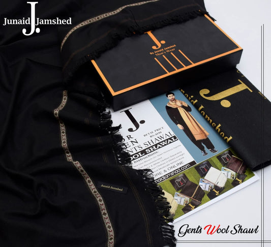 J. Luxury Wool Shawl - Black