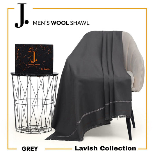 J. Luxury Wool Shawl - Grey
