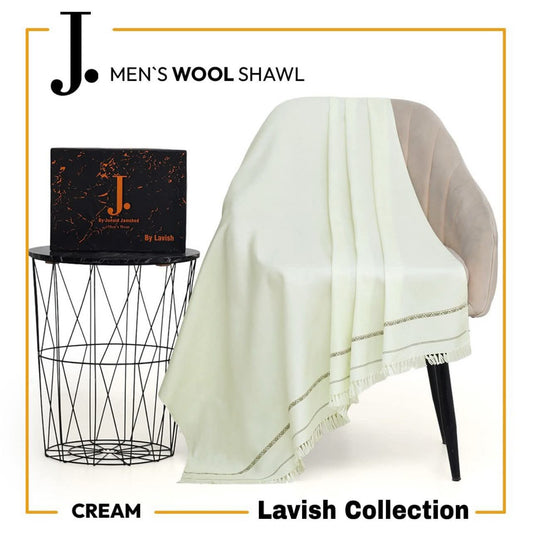 J. Luxury Wool Shawl - Cream